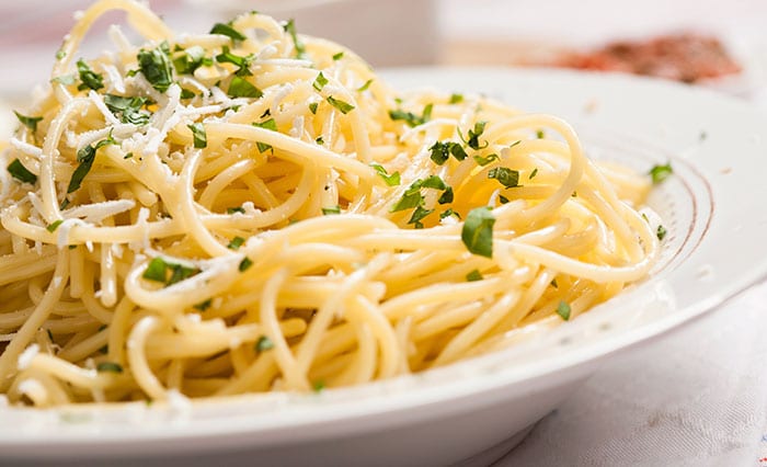 Spaghetti with Extra Virgin Olive Oil