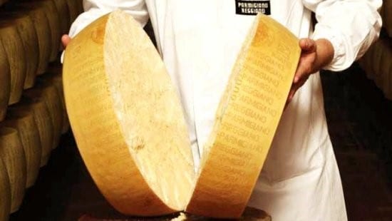 See the art of cracking a wheel of Parmigiano-Reggiano at Whole